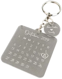 Llavero acrílico calendario — Croma Studio
